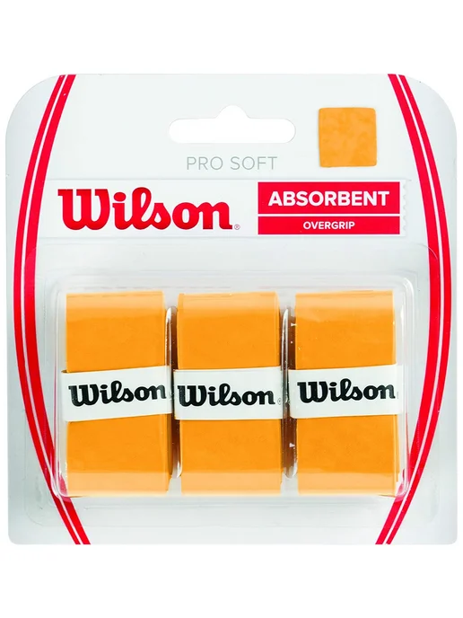 Wilson Обмотка для ракетки Overgrip Pro Soft желтая, 3шт, 3 шт