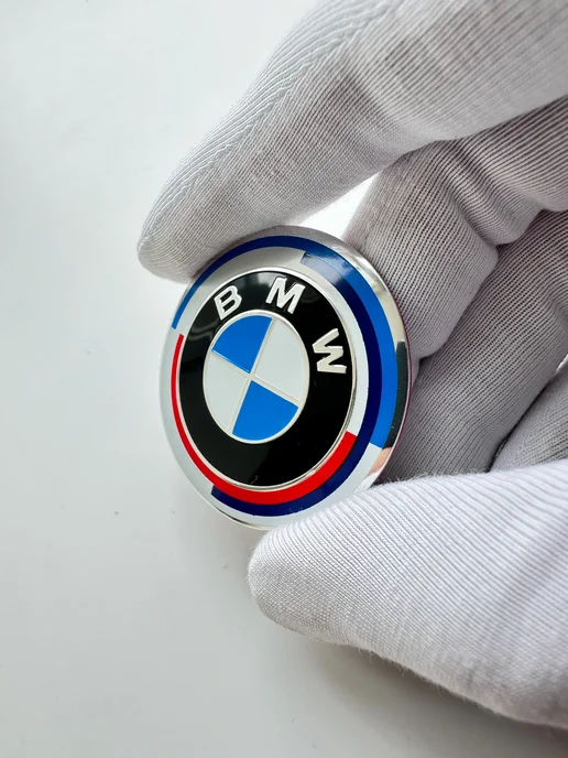 NalAuto Эмблема на руль BMW 45 мм значок шильдик BMW, синий, фото 4