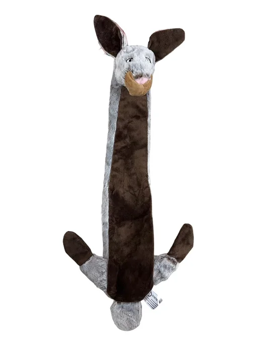 Nuffel Игрушка для собак и щенков мелких, крупных пород - Заяц, серый, фото 4
