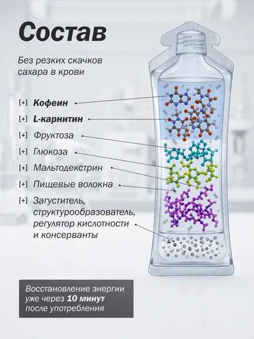 Арена Энергетический гель с l-карнитином и гуараной, вишня 12 шт, 12 шт, фото 6