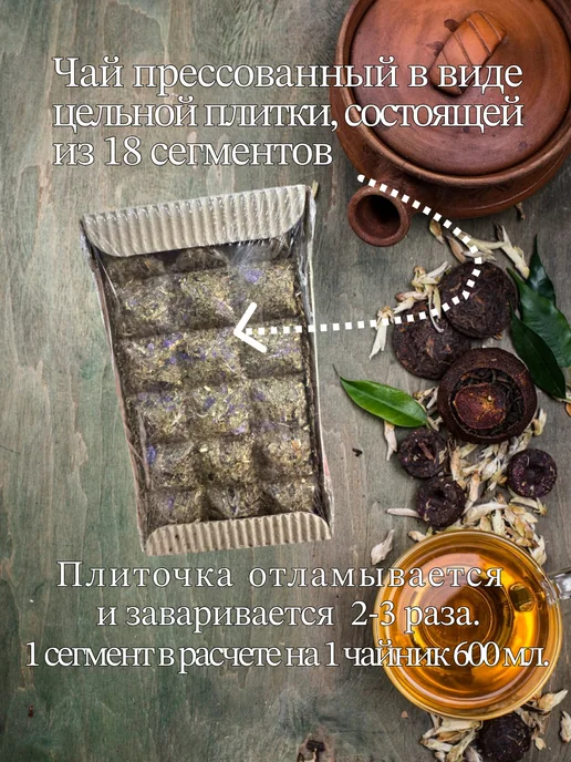 Иван Да Чай прессованный в кубиках брусника, 96г, 96 г, фото 2