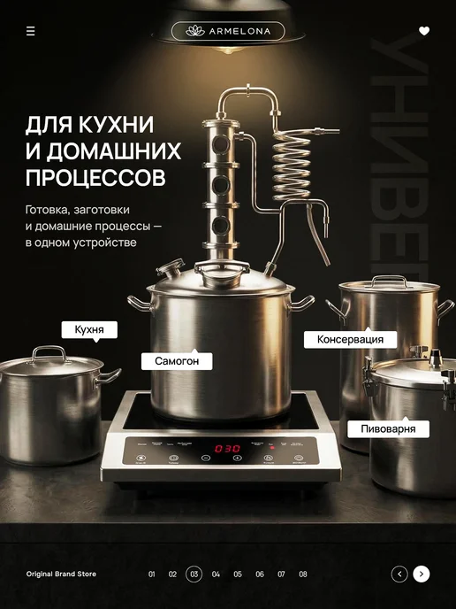 Индукционная плита настольная 3500 Вт, 3500 Вт, фото 3