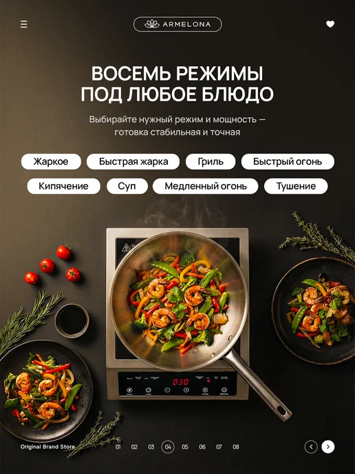 Индукционная плита настольная 3500 Вт, 3500 Вт, фото 4