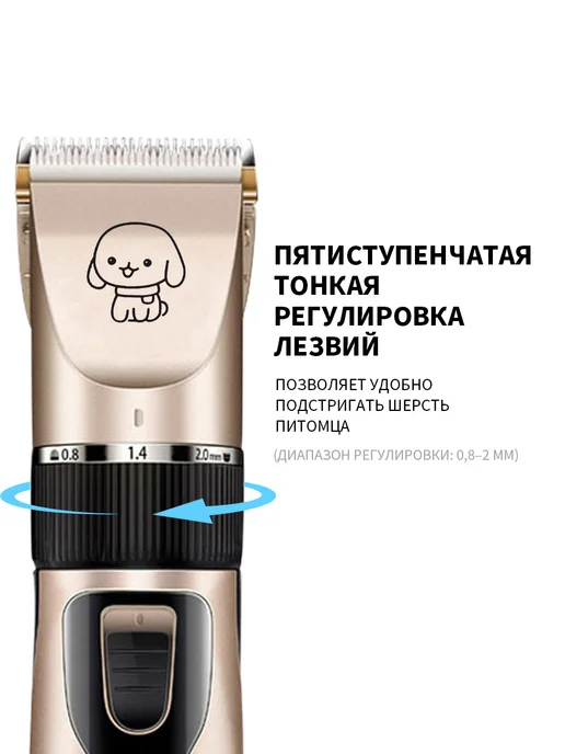 The Fondest Машинка для стрижки собак и кошек триммер, желтый, фото 3