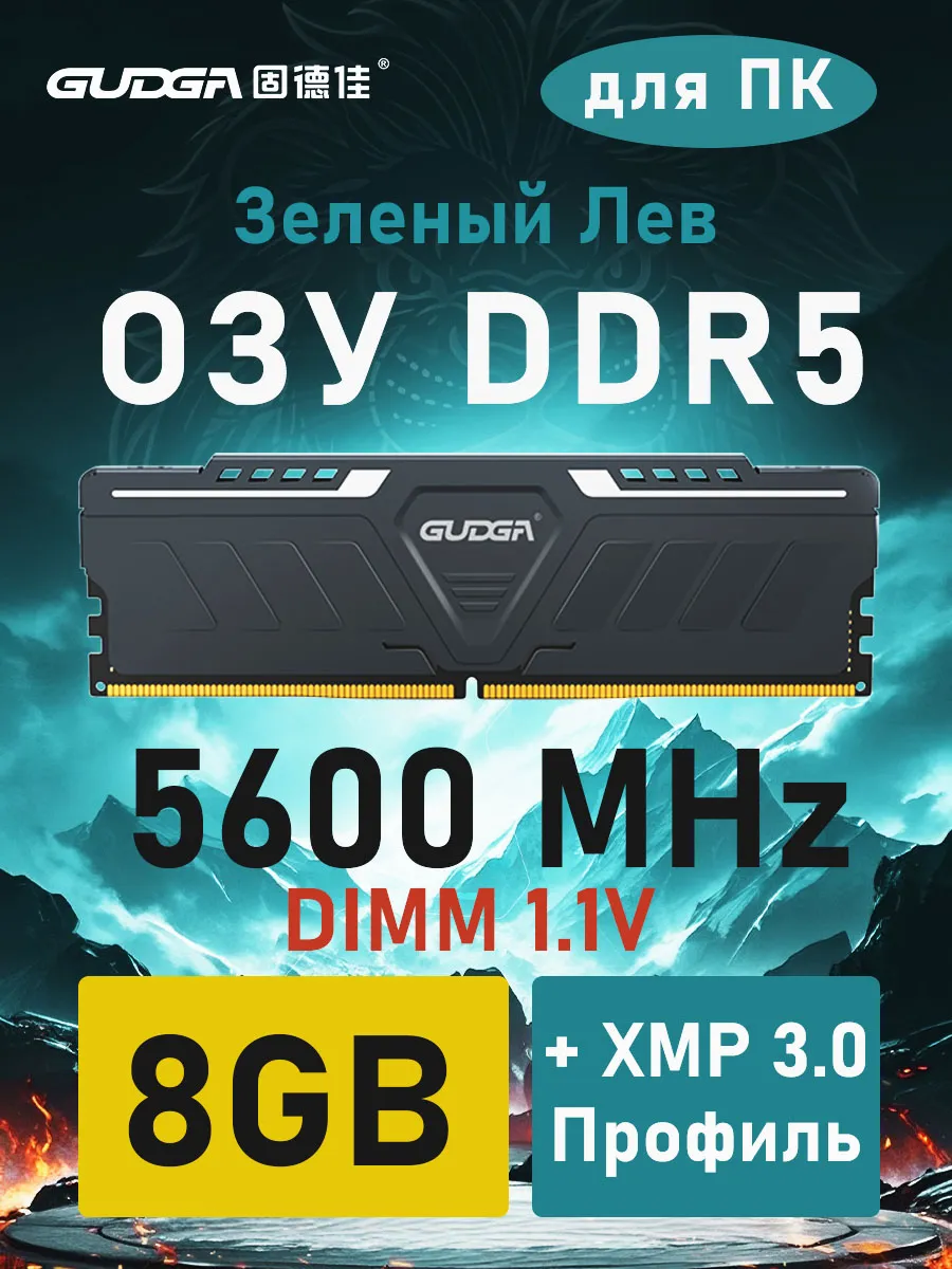 GUDGA Оперативная память DDR5 8ГБ 5600 MHz для компьютера
