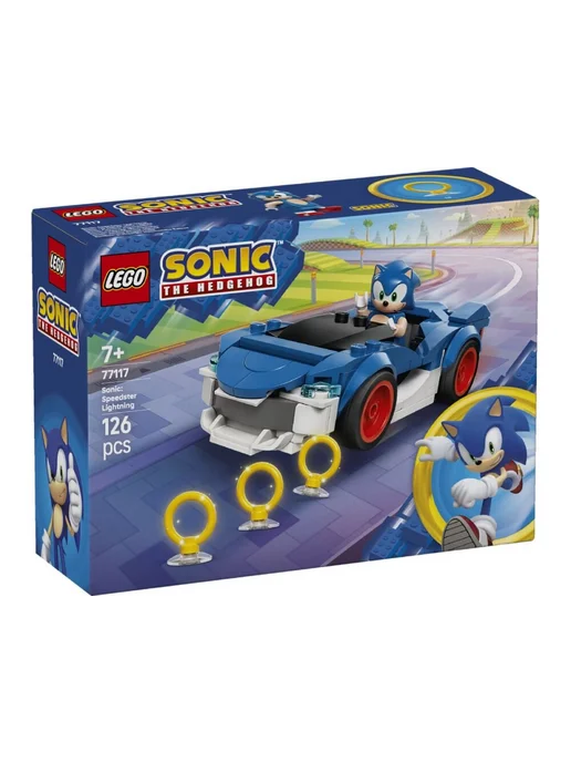 LEGO Соник 77117 Машина Соника Скоростная звезда, синий