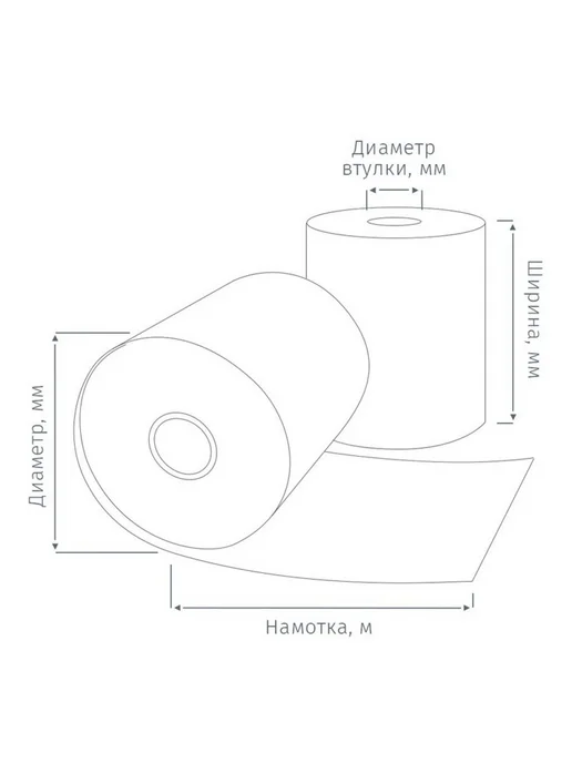 NoName Ролики для касс 80х80х18 мм для чековых лент, 80x80x18 мм, фото 3