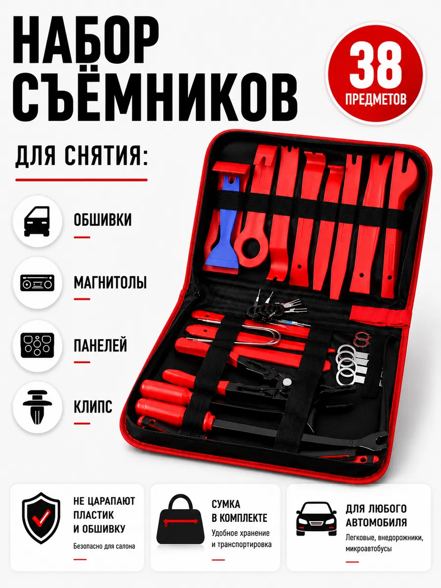 Набор съемников для снятия обшивки