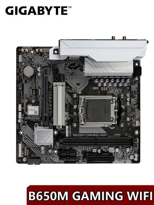 Gigabyte B650M GAMING WIFI материнская плата AM5 AMDRYZEN70008000 000, в упаковке 1 кг, фото 4